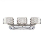 Nuvo Harlow Light Vanity Fixture W/ Slate Gray Fabric Shades 60-4623. Fixed Price $100.00.