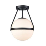 Holkirt Mid Century Semi Flush Mount Ceiling Light Black Globe .... Fixed Price $162.54.