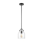 Globe Electric 67000097 1-LIGHT Pendant Fixture, Matte Black, Clear Gla.... Fixed Price $52.85.