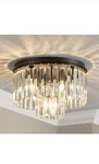Agv Lighting Crystal Ceiling Fixture Modern Semi Flush. Fixed Price $54.99.