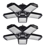 Mefflypee Pack Led Garage Lights, 120W Deformable Ceiling .... Fixed Price $32.56.