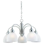 Metropolis Five-light Chandelier Brushed Nickel Finish Sea Gull Lighting. Fixed Price $45.00.