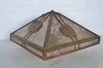 Antique Mission Arts Crafts Flush Lamp Light Fixture Leaf Rustic Mica 16 Square. Fixed Price $249.99.