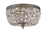 Crystorama 710-EB-CL-MWP Richmond 2-LIGHT Hand Cut Clear Crystal Flush Mount. Fixed Price $298.00.