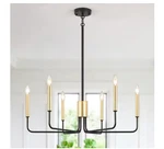 Lwytjo Roxanne 6-LIGHT Black Gold Dimmable Rustic Chandelier Kitchen Island. Fixed Price $44.93.