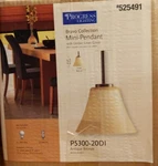 Progress Lighting Bravo 7.25-IN Antique Bronze Pendant With Tinted Glass. Fixed Price $28.95.