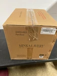 Minka Lavery Vorey Pendant 6605-885, 1-LIGHT, 100W, 13"X15.38", Black/brass. Fixed Price $163.99.