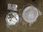 New Progress Lighting P3408-30 1-LIGHT White Flush Mount With Glass. Fixed Price $8.95.