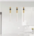 Joollysun Mini Crystal Modern Led Pendant Lights Set Of 4 Black & Gold. Fixed Price $160.00.