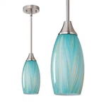Edishine 60 -watt 1 Light Blue Adjustable Rods Medium Pendant. Fixed Price $39.95.