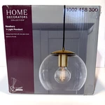 Home Decorators Collection Newbury Antique Brass And Clear Glass Pendant Light. Fixed Price $17.14.