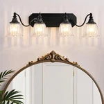 Dvmteom Black Vintage Bathroom Vanity Fixture 4-LIGHT Light,. Fixed Price $119.00.