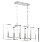 Progress Lighting Mccoll Brushed Nickel 6-LIGHT Linear Island Chandelier. Fixed Price $69.80.