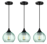 Rainlighting Green Glass Kitchen Island Hanging Pendant Ceiling 3 Pack New. Fixed Price $58.07.
