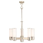 Livex Weston Light Dinette Chandelier, Nickel/satin Opal White 52105-35. Fixed Price $733.96.