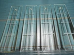 Vtg. 4 Chandelier 8 X 2 Rectangular Beveled Clear Glass Flat Prisim Panels. Fixed Price $16.00.