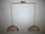 Nathan James Percy Modern 2-LIGHT Vintage Brass Pendant Island W Shade. Fixed Price $94.95.