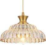Amber Glass Pendant Lights, 11.8" Brushed Gold Lighting Fixtures Mod. Fixed Price $108.99.