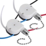 Akahttbn Ceiling Fan Switch ZE-208S E89885 3 Speed 2PCS Nickel Chain,. Fixed Price $13.09.