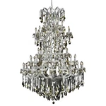 Elegant Theresa 61-LT 54" Royal Chandelier, Chrome/smoke 2800G54C-GT-RC. Fixed Price $7962.00.