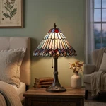 Meyda 19" High Tiffany Jeweled Peacock Accent Lamp. Fixed Price $598.00.