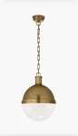 Visual Comfort Thomas O'brien Hicks Large Brass Pendant TOB5063HAB-WG. Fixed Price $549.00.