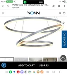 Vonn VMC32500AL Tania Trio 32", Adjustable Hanging, Modern Circular Chandelier. Fixed Price $249.00.
