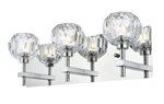 Wall Sconce Light Fixture Glass Crystal Shades Chrome Bathroom Foyer Dining. Fixed Price $261.23.