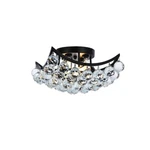 Elegant Lighting Corona 4 12" Flush Mount, Black/clear V9800F12BK-RC. Fixed Price $109.99.
