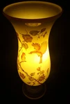 Glass Table Accent Lamp River Of Goods Bird Floral Motif 18 3/4" High Brand New. Fixed Price $44.99.