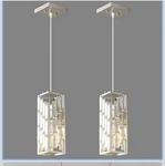 New Fdpby 2 Brushed Nickel Modern Pendant Lights Mini Crystal Chandelier. Fixed Price $95.00.
