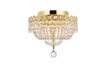 Elegant Lighting 12" Gold Century 4 Flush Mount Royal Crystal V1900F12G-RC. Fixed Price $31.95.