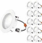 New Sunco 10 Pack Retrofit Led Recessed Lighting 4 Inch 6000K Daylight Dimmable. Fixed Price $49.90.