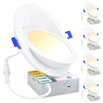 Ensenior 4 Pack 6 Inch 5CCT Led Eyeball Recessed LIGHTING,90 Rotatable, Gimbal. Fixed Price $34.00.