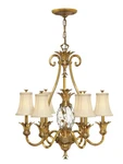 Hinkley Plantation 7 Light Chandelier 1 Tier Foyer, Burnished Brass - 4886BB. Fixed Price $1500.00.