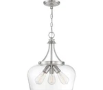 Savoy Essentials Octave Pendant, 3-LIGHT 180 Total Watts, Satin Nickel. Fixed Price $234.63.