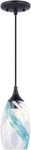 Vaxcel Lighting P0279 Bronze Milano Single 5"W Pendant With Glass Shade. Fixed Price $71.99.