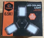 Torelli 3-WING Pivoting Led Ceiling Light W/6500+ Lumen Output & Screws Right. Fixed Price $14.99.