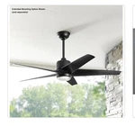 Hampton Bay Mena 54IN. Color Changing Led Matte Black Ceiling Fan Remote Control. Fixed Price $117.00.