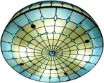 Blue Tiffany Style Ceiling Light, Elegant Stained Glass Flush 15.7,. Fixed Price $204.99.