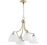 Quorum 6459-4-60 Enclave 22" 4-LIGHT Nook Chandelier In Aged Silver Leaf. Fixed Price $289.50.
