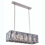 Polished Nickel Chandelier Modern Kitchen Island Dining Room Light Fixture 40". Fixed Price $1472.26.