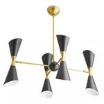 Italian Arteriors Chandelier Mid Century Brass Sputnik Urchin Stilnovo Light. Fixed Price $365.99.