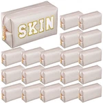 Cunno 20 Pcs Preppy Makeup Bags Pu Leather Cosmetic Pouch With Zipper Waterproof. Fixed Price $43.55.