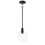 Maxim Lighting Babylon 7.25" 1-LIGHT Pendant, Black/clear 11112CLBK. Fixed Price $68.00.
