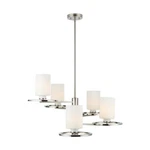 Silas Peak 5-LIGHT Polished Nickel Brushed Chandelier By Home D. C.. Fixed Price $194.99.