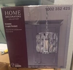 Home Decorators Collection Kristella 1-LIGHT Pendant Missing Crystal. Fixed Price $25.50.