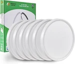 6PK 12 Inch Led Flush Mount Ceiling Light, 24W, 2520LM, 3000K/4000K/6000K Cct Se. Fixed Price $93.43.
