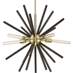 Progress Lighting Thorpe 5 Mid-century Chandelier Satin Brass P400270-012. Fixed Price $200.00.