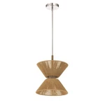 Craftmade Serena Light Pendant, Chrome/walnut/smoked Clear 58591-CHWAL. Fixed Price $174.40.